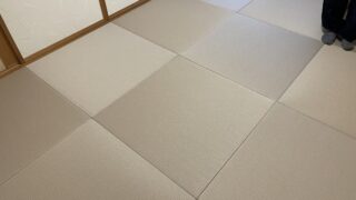 　　仙台市青葉区荒巻のお客様 ダイケン健やかおもてヘリ無し畳の表替え ～清流01番銀白から清流14番ハイザクラ色へ、長いお付き合いに感謝～